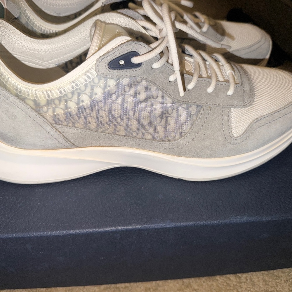 Dior Monogram Gray and White Sneakers